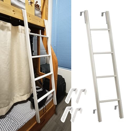 Hochbett Leiter Hängende Etagenbettleiter Im Wohnheim, Verstellbare Wohnmobil-Etagenleiter mit Haken, Wohnmobil-Twin-Etagenleiter für Zuhause, Loft, Bauernhof-Wohnung, 116/130/150 cm (Size : 130cm/50