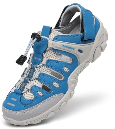 SAGUARO Uomo Sandali da Trekking con Punta Chiusa Estate Donna Scarpe da Esterno Traspirante Antiscivolo Sandali Sportivi Blu 41 EU