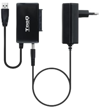 USB 3.0 till SATA-adapter för anslutning av både 2,5 och 3,5 hårddiskar, inklusive USB-A-kabel och strömförsörjning för att säkerställa snabb och effektiv dataöverföring, perfekt för