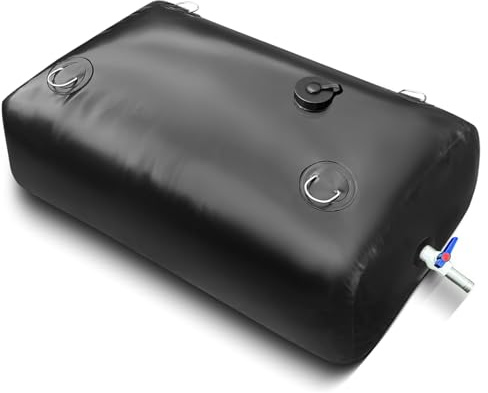 Hbbgdiy Vessie de Stockage à Eau Portable 110L avec Robinet, réservoir d'eau Pliable pour RV, lit de Camion, prévention des incendies d'urgence et Camping en Plein air