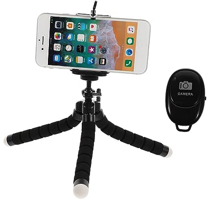 TEHAUX Treppiede Calore e Resistenza in Struttura Inossidabile Stabile Piccolo per Acciaio Supporto Portatile Fotocamera Smartphone per Fotografia