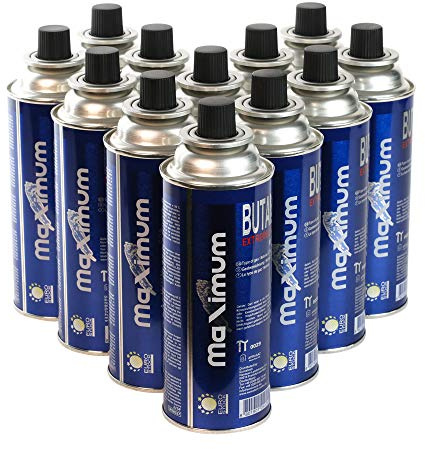 MaXimum 12 x Camping-Gas »Butan-Gas-Kartusche: 227g für zuverlässige Outdoor-Geräte