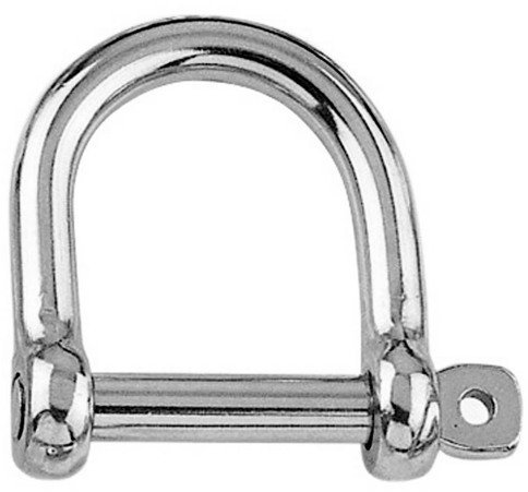 10mm Wide Dee Shackle - A4 (Marine Grade) Stainless - 1 Pack