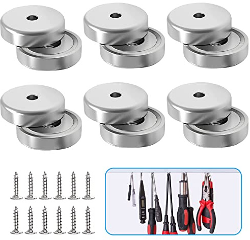 12 Pack Magnet Strong Neodymium Magnets Small 20 x 5mm Rare Earth Magnets Round Countersunk Hole for Whiteboards Refrigerator Home Kitchen Workplace 25 Lbs Holding Force