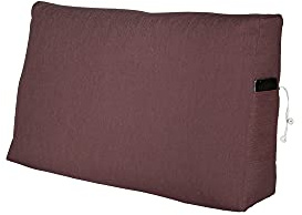 Rückenkissen Lesen Palettenkissen Kopfkissen RückenstützeTasche Pocket Euro Paletten Palettenauflage Sofa Nackenstütze Keilkissen Polstermöbel Schlafzimmer Garten MH-UQ-02 Weinrot 60x45x10/20 cm