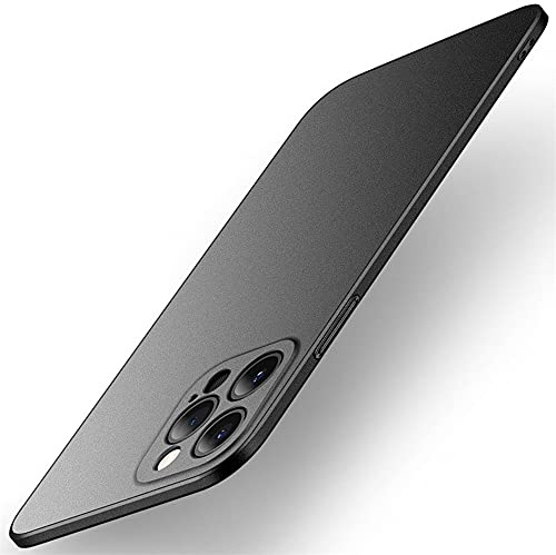 Hadwii Funda para iPhone 13 mini, ultrafina, antigolpes, carcasa rígida mate antideslizante, antiarañazos, color negro