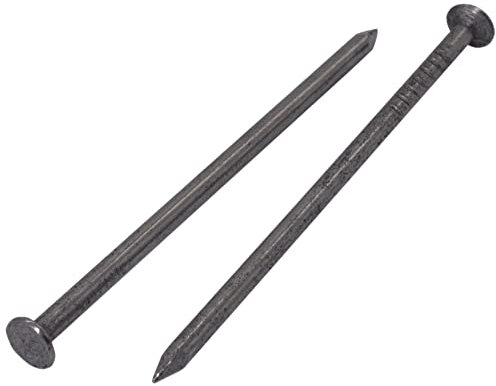 Confezione da 50 chiodi per edilizia in acciaio, 2,5 x 60 mm, testa rotonda piatta, multiuso, comuni, filo luminoso, lavorazione del legno (50, 2,5 x 60 mm)