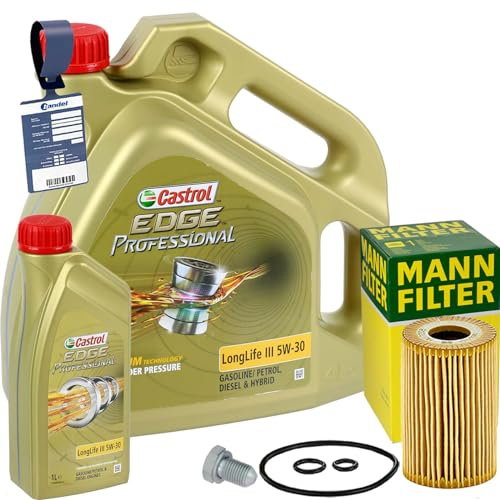 Mann Ölfilter 5W-30 Öl | HU7008Z (OX388D)+588.670.001+MN1801 5W-30 passend für Golf 5+6 Passat B6+B7 1.6-2.0 Tdi