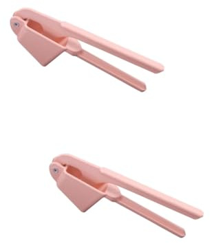 OUNONA 2pcs Garlic Crusher and Mincer Alloy Manual Peeler Paste Per Ginger Press Clove for Nuts Restaurant Home Kitchen