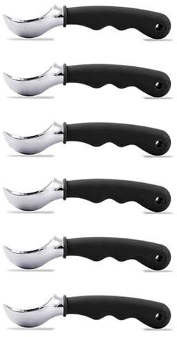 TYREE 6X CuillèRe à CrèMe GlacéE de Qualité SupéRieure, CuillèRe Allant au Lave-Vaisselle avec PoignéE Confortable et Facile à Saisir, Pâte à, Sorbet Noir