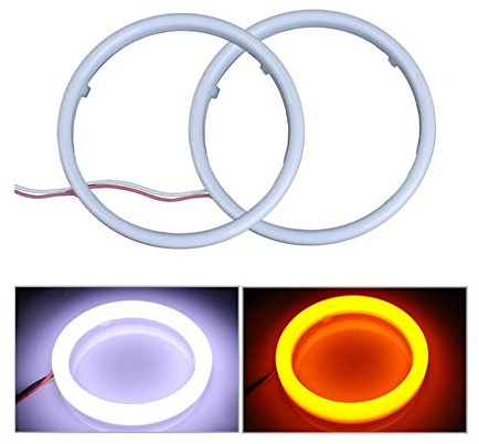 Angel Eyes LED Halo Auto Scheinwerfer DRL Tagfahrlicht Ring 12V Blinker in Weiß Gelb (60MM)