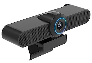 Webcam Webcam USB da 2,5 K con videocamera for conferenze con zoom digitale 4x 165 gradi FOV 3 preimpostazioni for PC, TV e riunioni di formazione Immagini più luminose