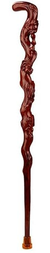 Krücke aus Holz, Gehstock aus Birnenholz, mit gravierbarem Kopfgriff, hochwertiges, geeignetes Geschenk für ältere Menschen, 92 cm, Krücke-11.19, ideal für Männer oder Frauen mit Acti. Das ist so