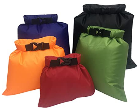 BESPORTBLE 5stücke wasserdichte Trockentasche Mit Rollverschluss Tragbarer Wasserdichter Aufbewahrungsbeutel Für Camping Bootfahren Kajakfahren Und Outdoor-aktivitäten