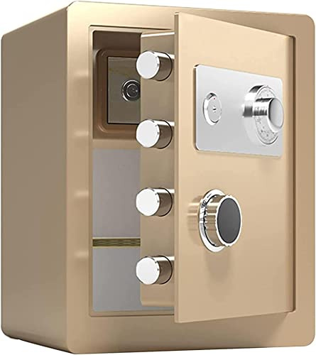 Coffre-fort domestique avec serrure en acier pour petits objets - Coffre-fort durable avec mot de passe et clé - Parfait pour les objets de valeur et les effets personnels.