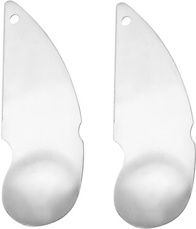 GALPADA 2 pièces Cuillère Kiwi Acier Inoxydable Couteau Fruits Multifonction pour Éplucher et Creuser Outil Cuisine Pratique et Ergonomique pour Fruits