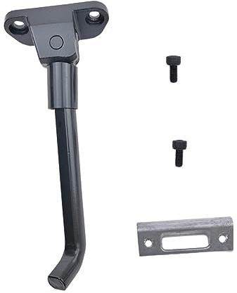 ibasenice Austauschbarer Scooter Ständer Schwarz aus Aluminiumlegierung mit Höhenverstellung Abnehmbar und Einfacher Montage Stabiler Seitenständer für Scooter