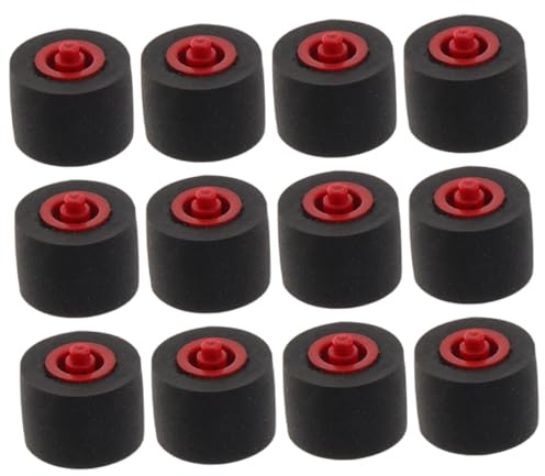 Ciieeo 12 piezas Rodillo de Presión para Grabadora de Casetes con Eje Plástico de Caucho Repuesto Resistente para Radio Reproductor y Equipo de Audio