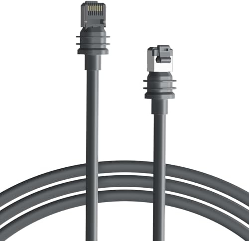 Lumiadot Cable Ethernet para Starlink Estándar (Gen 3) y Mini, 5M CAT5E 1000Mbps, Cable de Red LAN RJ45 para Exteriores, Impermeable y Resistente a UV para Router de Internet por Satélite | 5M CAT5E 1000Mbps, Cable de Red LAN RJ45 para Exteriores, Impermeable y Resistente a UV para Router de Internet por Satélite