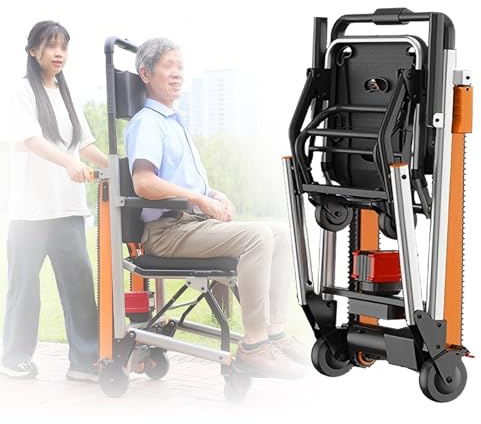 Silla Salvaescaleras Para Personas Mayores,Silla Para Subir Y Bajar Escaleras Sin Esfuerzo,Salvaescaleras Eléctricas,Equipada Con Una Batería Extraíble Y Una Carga Máxima De 220 Lb 13AH