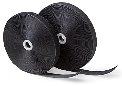 IPEA Ruban à Coudre 20 mm Noir - (Non adhésif) - [ 25 Mètres de Longueur ] – Scratch a Coudre - Bande Auto-Agrippante Déchirer à Couture – Extra Fort - Ameublement, Maison, Vêtements – Crochet Boucle