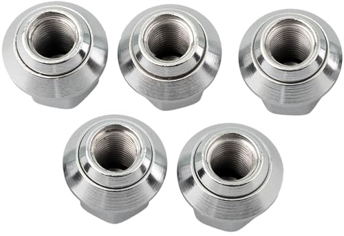 BlesConi Chrom Radmuttern 5 Stück für Ford für Focus C30 C70 II S40 II V40 V50 mit OEM 31200241 81EB1K024AB