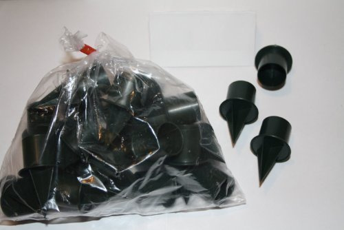 25 bag of 1 small green plastic candle holders for oasis and flower arrangement by floral natalie