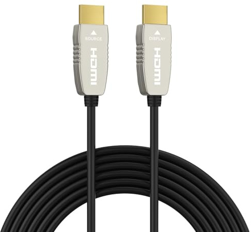 RUIPRO 4K HDMI 2.0b Glasfaserkabel, 4K@60Hz, HDR, ARC, ultradünn, 10 m | Glasfasertechnik reduziert Signalstörungen gegenüber Kupferkabeln für zuverlässiges 4K-Gaming und Heimkino