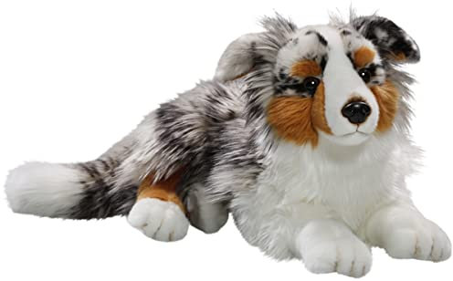 Carl Dick Australischer Schäferhund liegend, Hund, Plüschtier, Kuscheltier ca. 45cm 3434