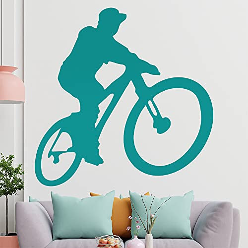 KIWISTAR BMX - Fahrer Silhouette fahren springen Wandtattoo in 6 Größen - Wandaufkleber Wall Sticker - Dekoration, Küche, Wohnzimmer, Schlafzimmer, Badezimmer