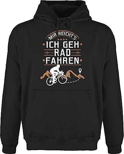 Hoodie Herren Pullover Männer - Radsport - Mir reichts ich geh Rad fahren I Geschenk Radfahren Geschenke - 4XL - Schwarz - fahrrad biker pullis radfahrer rädern kapuzenpullover fahrradfahrer