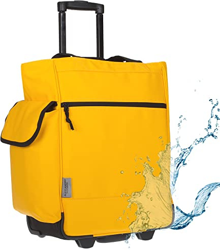 Alessandro Einkaufsroller Shoppingtrolley Einkaufstrolley (12893 LKW-Plane Yellow), XL | Einkaufsroller Einkaufswagen Shopper Shoppingtrolly Trolly Damen Herren Saunatrolley Sauna Freizeit Outdoor Festivaltrolley
