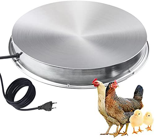 RANRAO Hühnertränke Heizplatte für Geflügeltränke Heizung, Tränkenwärmer Waterer Gefrier-Wasser-Heizung Hühner Waterer beheizte Basis