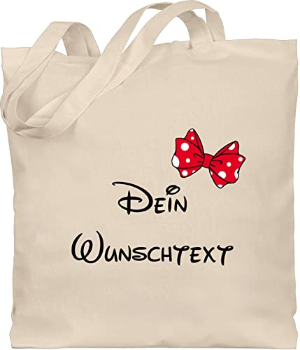 Geschenk mit Namen personalisiert by Shirtracer - Baumwolltasche - Aufdruck selbst gestalten - Wunschtext mit Schleife I