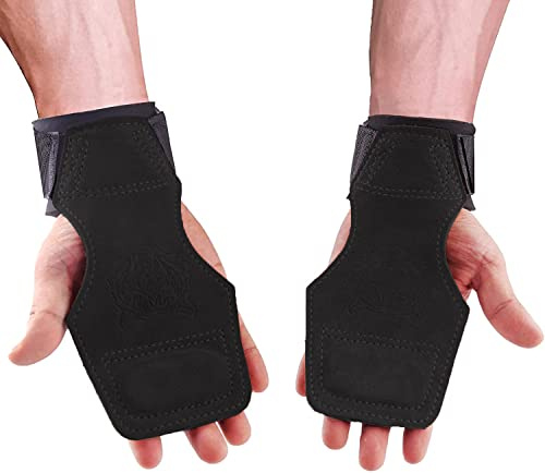 TAVIEW Correas de muñeca para levantamiento de pesas olímpico, levantamiento de potencia, culturismo, entrenamiento de fuerza funcional, para crossfit, muñequeras de algodón resistente, par
