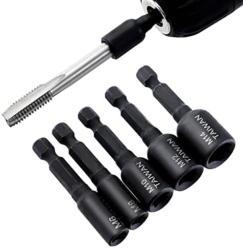 RANRAO M6-M14 Festere Schraube Gewindebohrer Stecknuss Adapter Halter Verlängerungsstange 1/4 Zoll Sechskantschaft