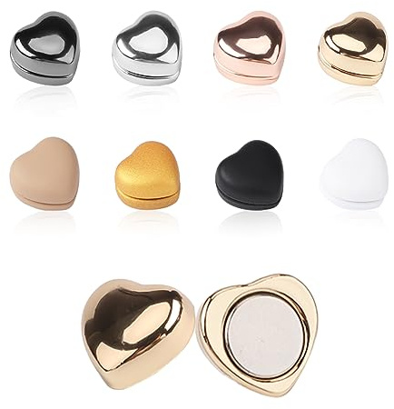 8St Hijab Magneten, Mehrzweckstiftlos Stark Hijab Magnet pin Magnetische Hijab Stifte Hijab Clip Magnet Schal Magnetverschluss Hijab Magnete für Frauen Hijabs Schals Kleidung, Herzmagnete