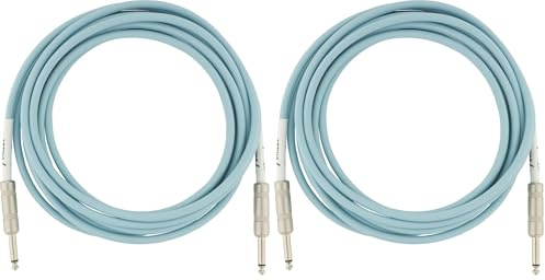 Fender 990510003 Original Series Instrument Cable - 10 ft – STR/STR – Daphne Blue (Pack of 2)