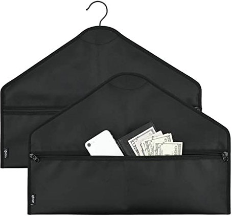 2pack 17,5 x 12,5 Zoll Aufhänger Diversion Safe Versteckter Taschentresor mit Tasche Versteckter Geldtresor für Bargeld unter hängender Kleidung mit Tasche zum Verstecken für zu Hause und unterwegs