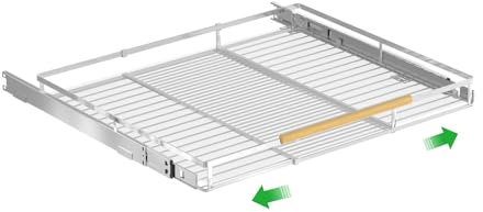 SANNO Verbrauchbare ausziehbare Schrank-Organisator Edelstahl schwere Aufgabe ausziehbare Schublade Regal unten montiert für Küche Speisekammer Schrank unter Waschbecken Veranstalter, Chrom