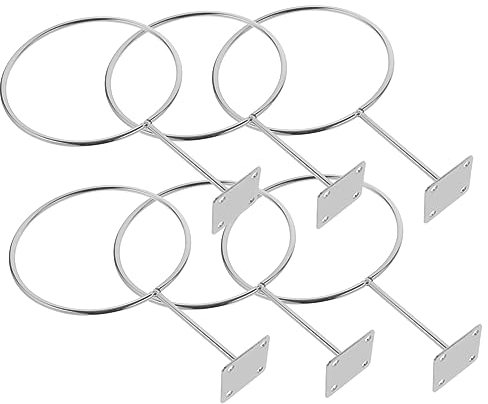 BELLIFFY 6 Uds Soportes De Bolas De Soporte De Bolas Soporte De Baloncesto Montaje En Pared Soporte De Fútbol Rugby Soporte De Fútbol De Metal Soporte De Pared De Baloncesto Estante