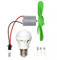 Mini motore a turbina eolica, generatore di elettricità eolica, piccolo generatore di turbina eolica fai da te, generatore di energia alternativa a LED, kit fai da te (con blub)