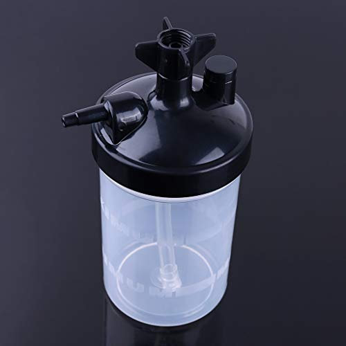 caralin Humidifying Cup Humidifier Water Bottle for Oxygen Regulator High Flows Oxygen Bubbler Bottle for Oxygen Concentrators, As Pic Shows