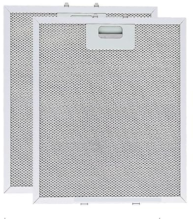 Lot de 2 filtres à Graisse en métal pour hotte aspirante - 305 x 267mm/320X260mm, Compatible avec Filtre de hotte Whirlpooll lkea Jenn Air W10169961A, Filtre en Aluminium -Grille hotte aspirante
