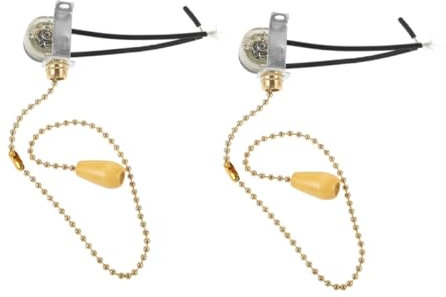 Angoily 2pièces Interrupteur De Lampe à Tirette Fer Pour Ventilateur De Plafond Et Éclairage Mural Maison
