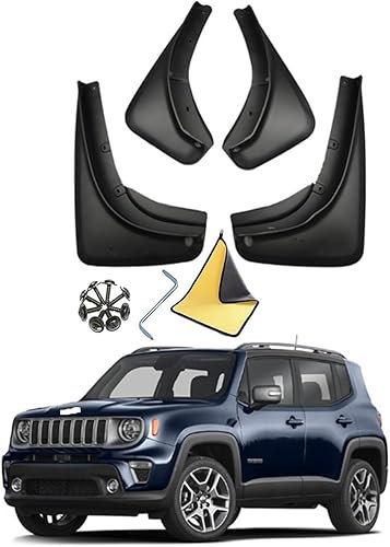 ZaoFenZ Parafanghi per Jeep Renegade 2016-2023, Parafanghi Parafango Paraspruzzi Protettiva Protezione Antispruzzo Guardie Fango Auto in Plastica