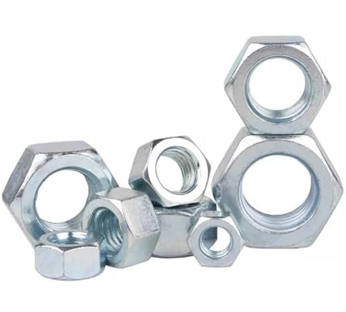 Sechskantschrauben, Edelstahlschrauben, Sechskantmutter aus Kohlenstoffstahl for M2 M2,5 M3 M4 M5 M6 M8 M10 M11 M12 M14 M16 M18 M20 M22 M24 Schraube Blau Weiß Zink M4-200 Stück (Blau Weiß Zink)(Blue W