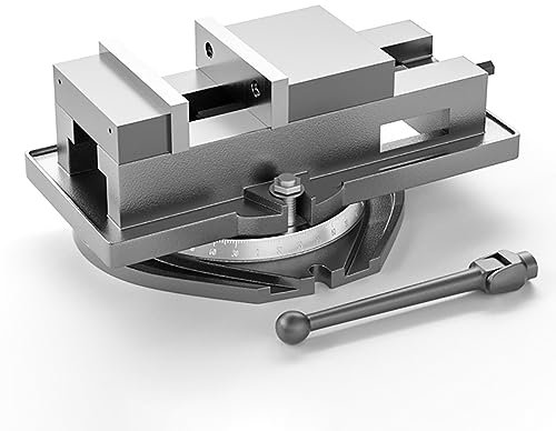 5 Precision Machine Vise with 360 Swivel Base, 5 in Jaw Width Heavy Duty Clamps CNC Vise Work Bench, for Woodworking Milling Machine