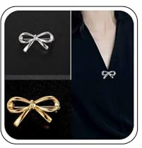 Yheakne Vintage Silber Band Bogen Brosch Abzeichen Pin Filigrane Knoten Schmuck Für Frauen