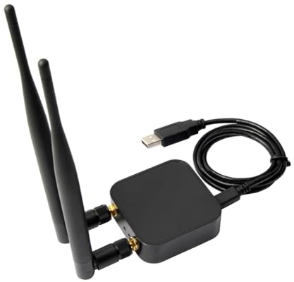 Quystetes Receptor y Transmisor de WiFi con Tarjeta de Red Inalámbrica RT3572L Chipset 2.4G/5G con 2 Antenas para /8/10/